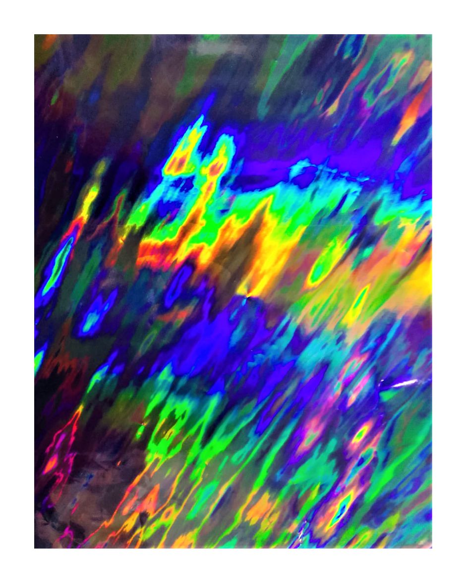 PACK X 15 Foil Hologramado Liso (Rainbow) Hoja A4 29.7 X 21 CM. Plata