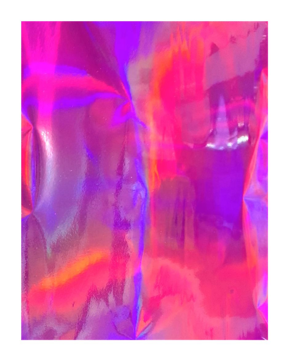 PACK X 15 Foil Hologramado Liso (Rainbow) Hoja A4 29.7 X 21 CM. Rosa