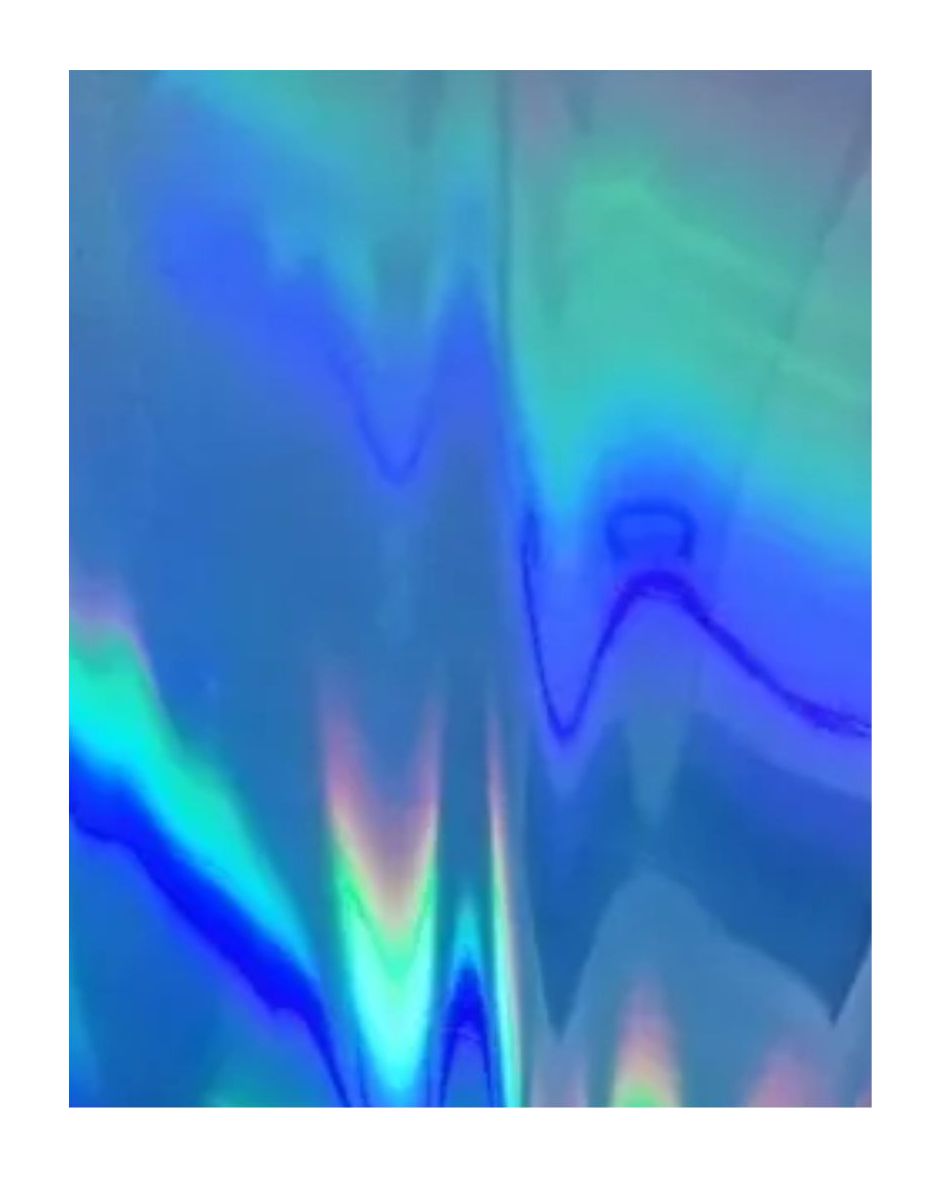PACK X 15 Foil Hologramado Liso (Rainbow) Hoja A4 29.7 X 21 CM. Azul