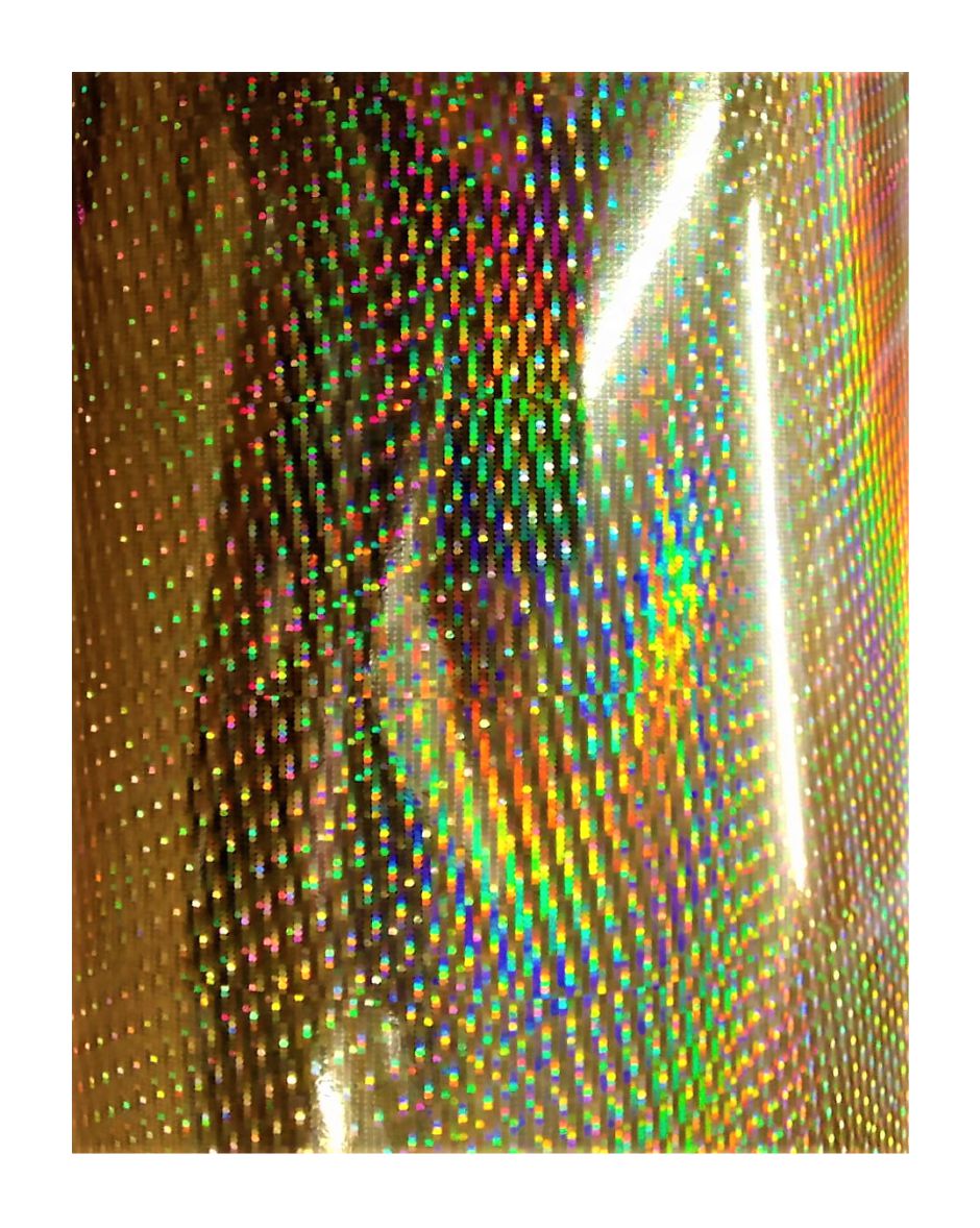 PACK X 15 Foil Hologramado Tramado Hoja A4 29.7 X 21 CM. Destellos Oro