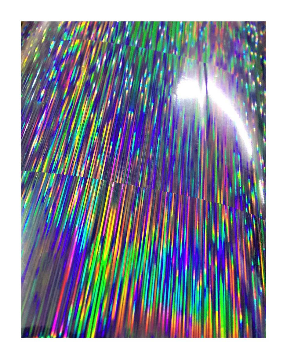 PACK X 15 Foil Hologramado Tramado Hoja A4 29.7 X 21 CM. Cepillado Plata