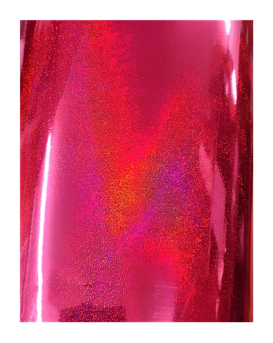 PACK X 15 Foil Hologramado Tramado Hoja A4 29.7 X 21 CM. Glitter Rojo