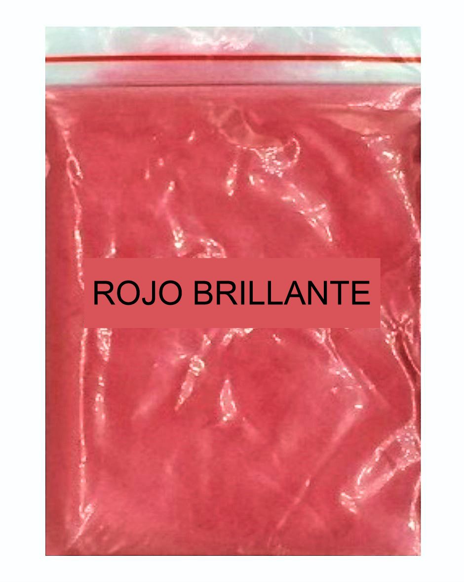 Pigmento Fluorescente Concentrado Bolsa X 10 Grs. Rojo Brilloso Brigt Red