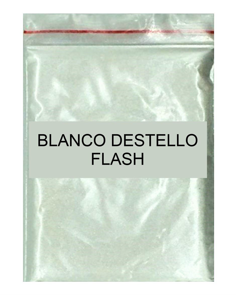 Pigmento Perlado Concentrado Bolsa X 10 Grs. Blanco destello Flash Withe