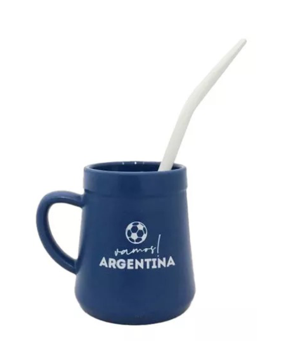 PACK X 3 MATE ARGENTINA CON BOMBILLA