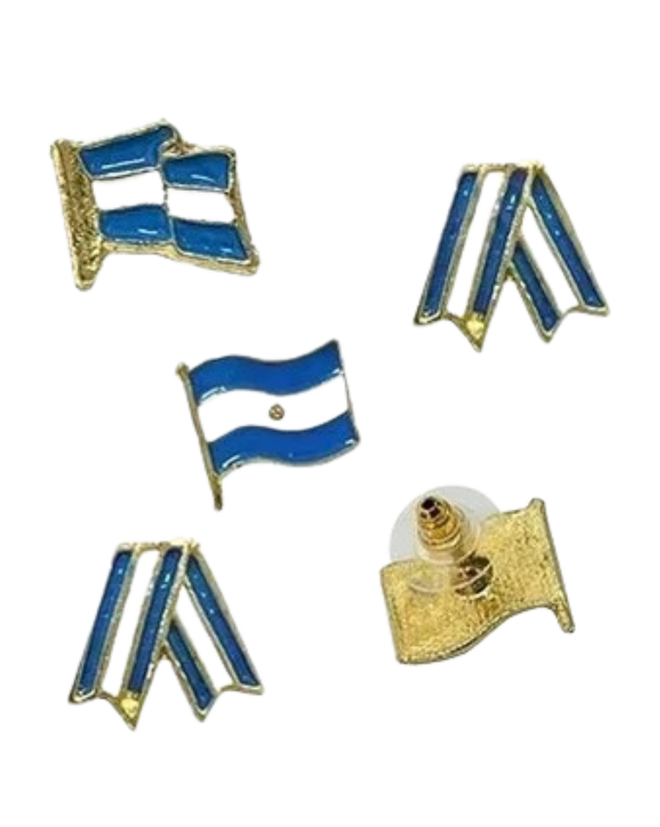 PACK X 12 PIN METALICO ESCARAPELAS BANDERAS ARGENTINAS LA FAUSTINA 1