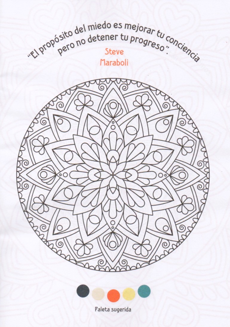 PACK X 2 LIBROS pintar Mandalas aceptacion y empoderamiento a color 16 Paginas formato 20 x 28 cm.