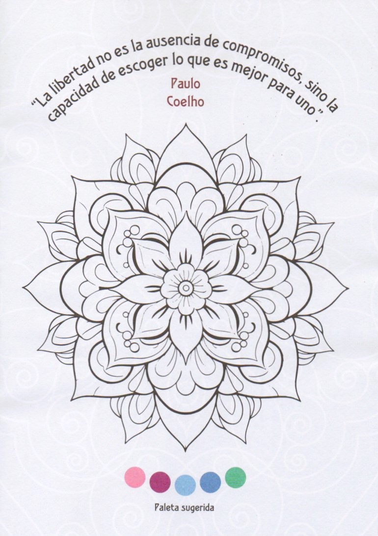 PACK X 2 LIBROS pintar Mandalas colores de plenitud a color 16 Paginas formato 20 x 28 cm.