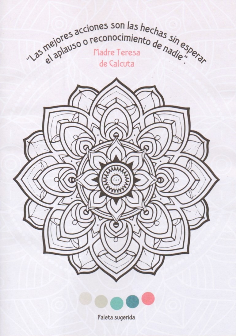 PACK X 2 LIBROS pintar Mandalas colorea y conecta con el ahora a color 16 Paginas formato 20 x 28 cm. 