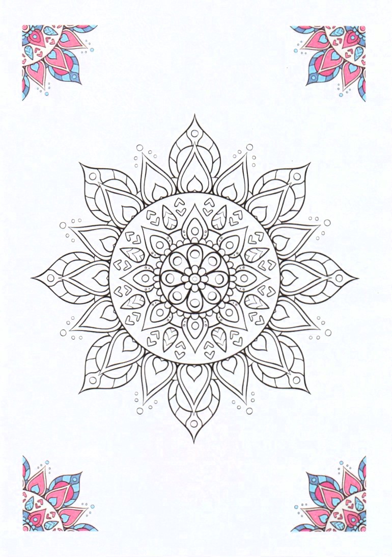 PACK X 2 LIBROS pintar Mandalas para relajarse y meditar a color 32 Paginas formato 20 x 28 cm.