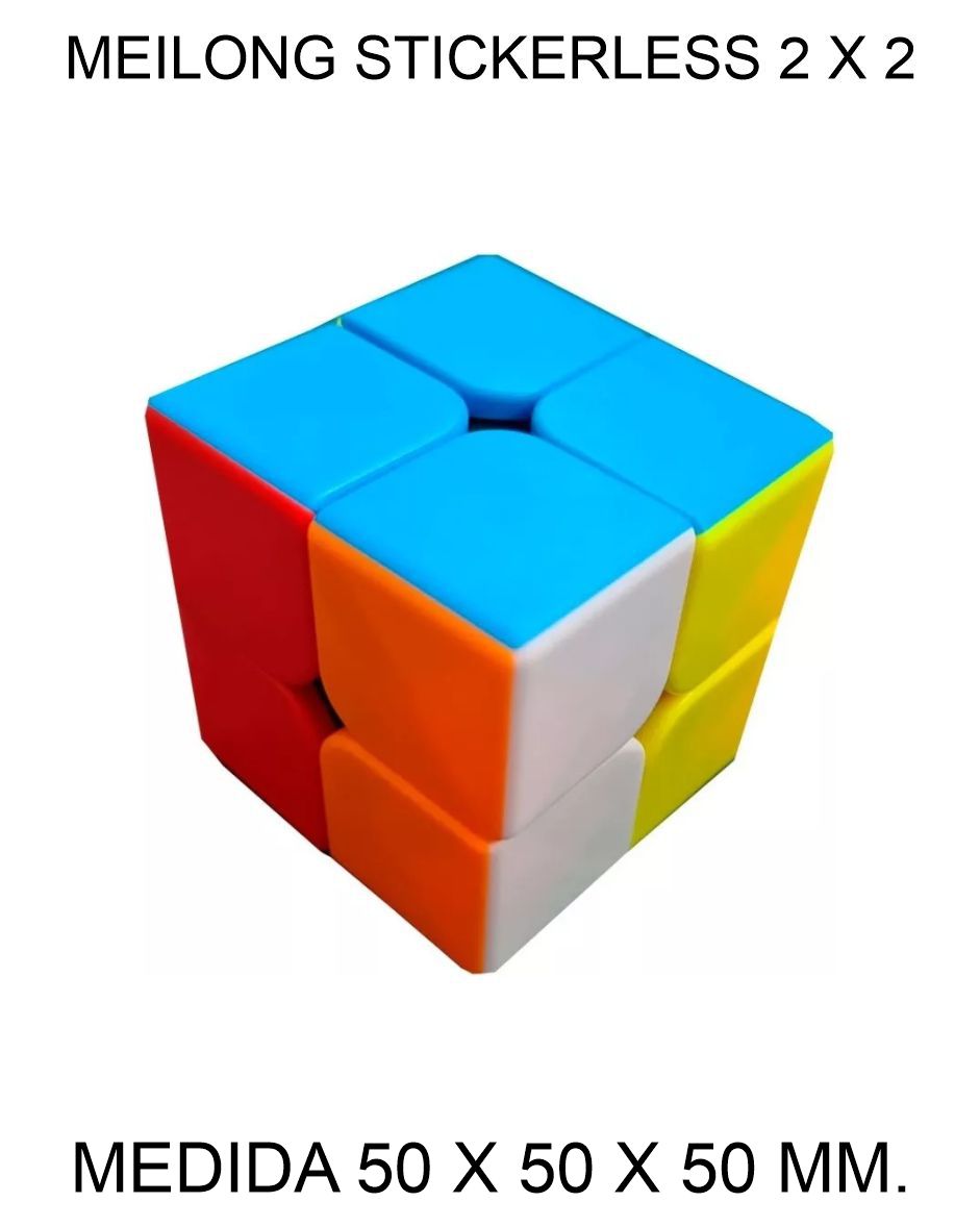 CUBO DE RUBIK O MAGICO MEILONG 2 X 2 X 2 MOYU STICKERLESS Profesional Speed 50 X 50 X 50 MM.