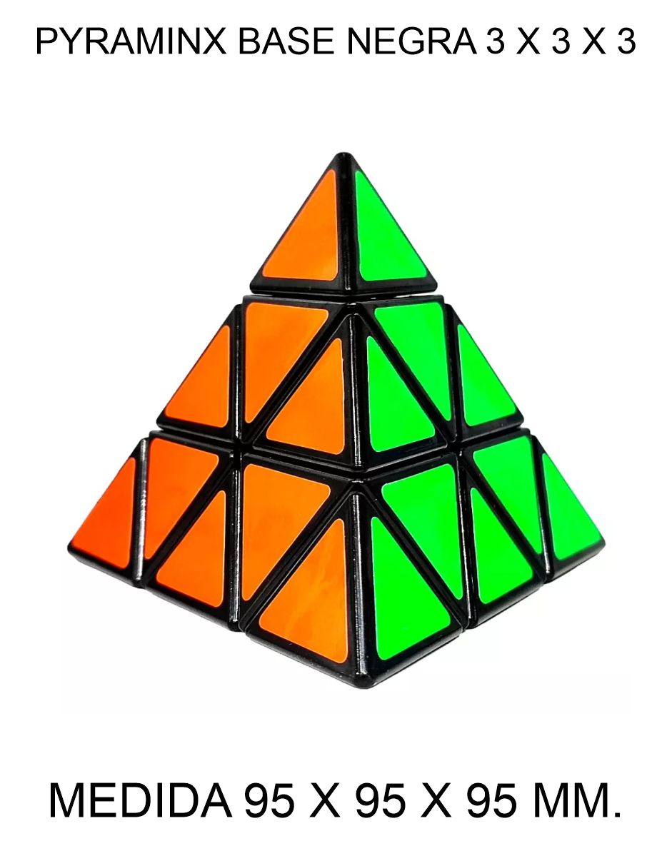 CUBO DE RUBIK O MAGICO MEILONG 3 X 3 X 3 MOYU PYRAMINX BASE NEGRA 95 X 95 X 95 MM. PIRAMIDE