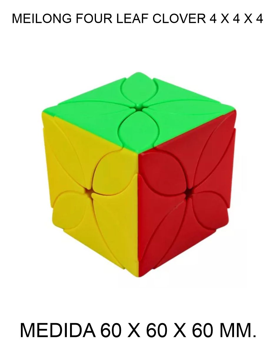 CUBO DE RUBIK O MAGICO MEILONG 4 X 4 X 4 MOYU FOUR LEAF CLOVER 60 X 60 X 60 MM. TREBOL CUATRO HOJAS