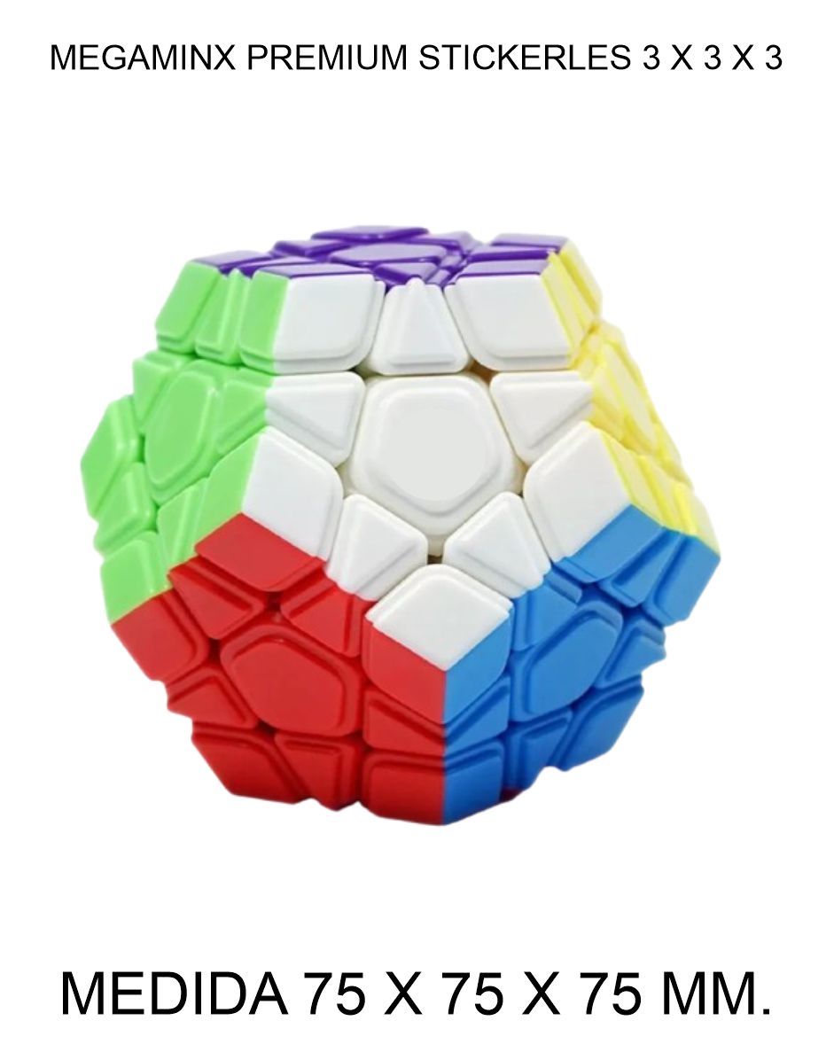 CUBO DE RUBIK O MAGICO MEILONG 3 X 3 X 3 MOYU MEGAMINX PREMIUM STICKERLESS 75 X 75 X 75 MM. 