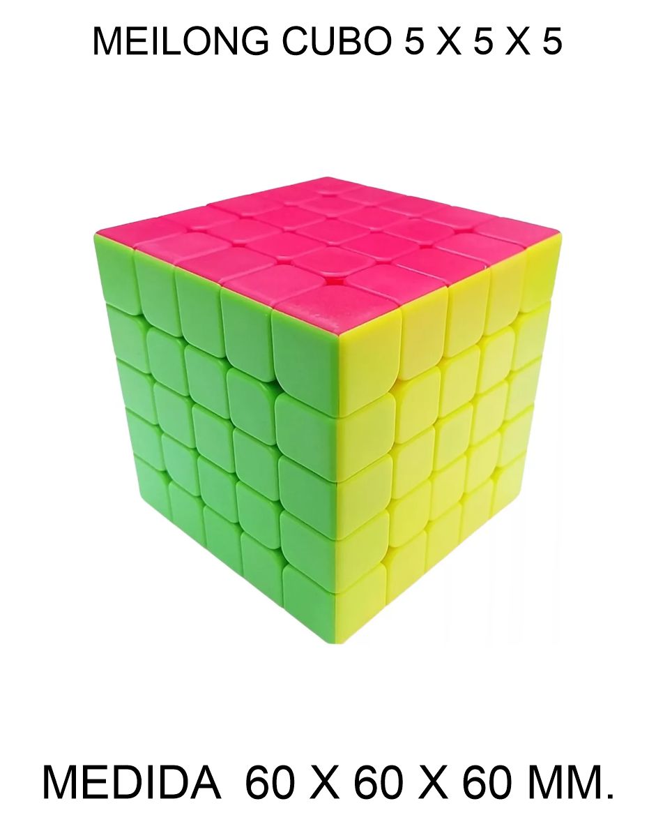 CUBO DE RUBIK O MAGICO MEILONG 5 X 5 X 5 MOYU 60 X 60 X 60 MM. 