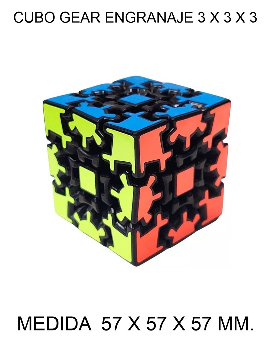 CUBO DE RUBIK O MAGICO QIYI 3 X 3 X 3 CUBO GEAR ENGRANAJE 57 X 57 X 57 MM. 