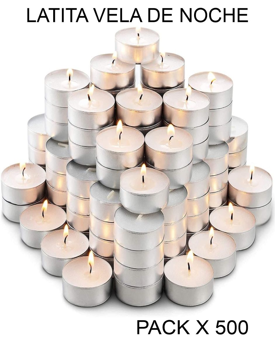 LATAS PARA VELAS DE NOCHE X 500