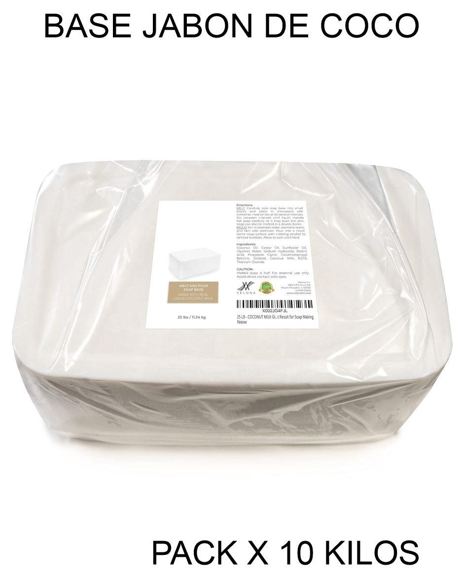 JABON DE COCO BLANCO 100 % VEGETAL VEGANO X 10 KG.