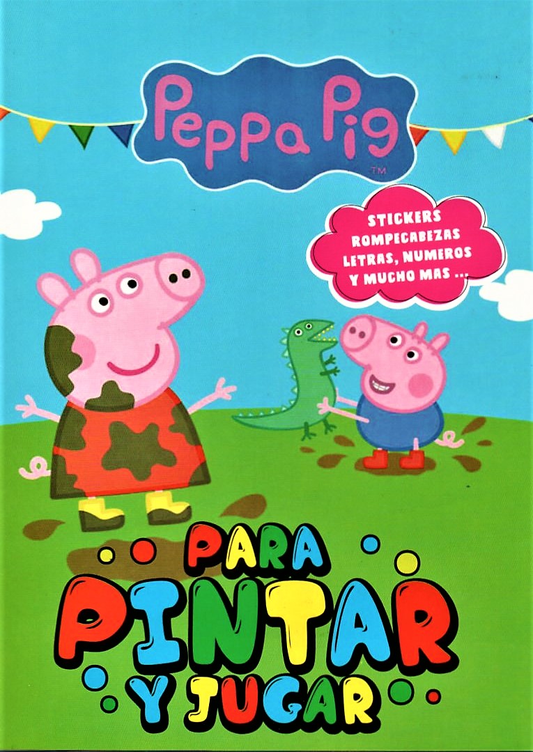 Libro Pegatinas Para Pintar Giga Block Peppa Pig 5 En 1 - Grupo La